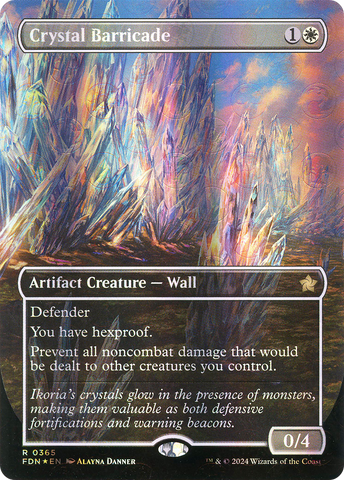 {@R} Crystal Barricade (Borderless) (Mana Foil) [Foundations][FDN 365]