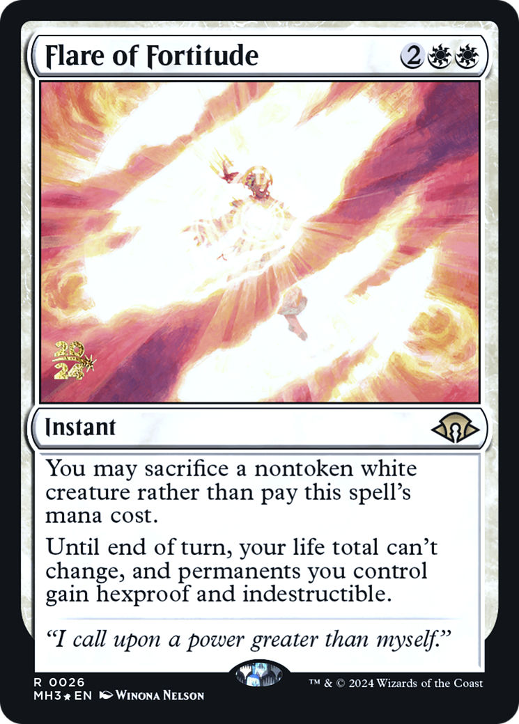 {R} Flare of Fortitude [Modern Horizons 3 Prerelese Promos][PR PMH3 026]