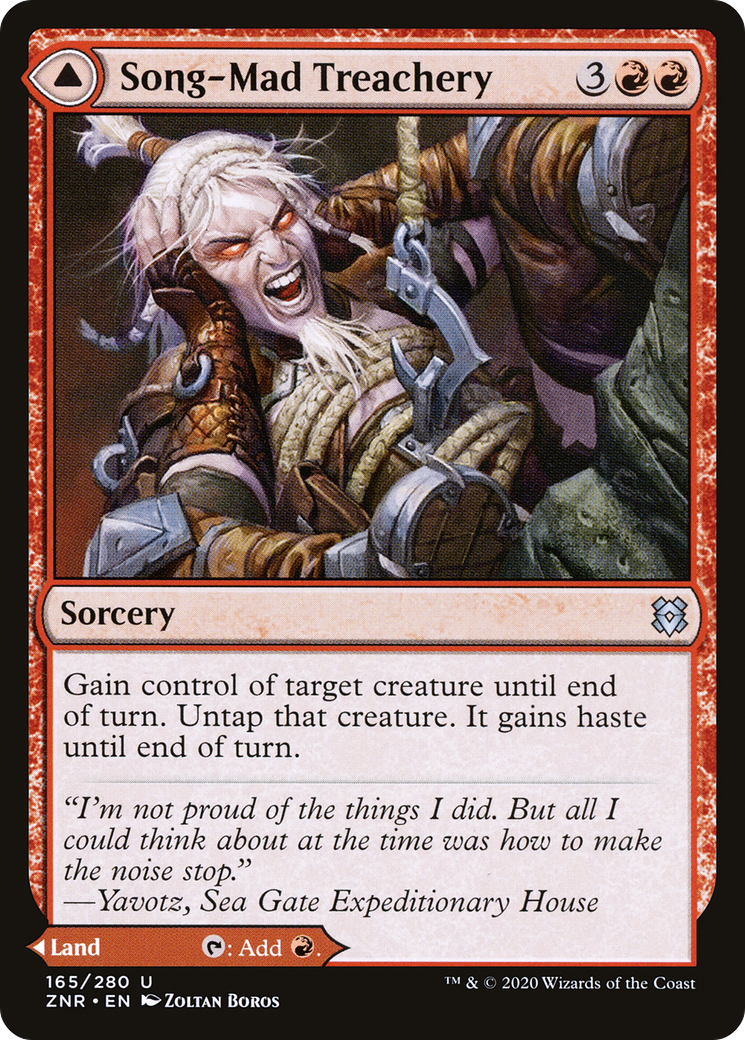 {C} Song-Mad Treachery // Song-Mad Ruins [Zendikar Rising][ZNR 165]