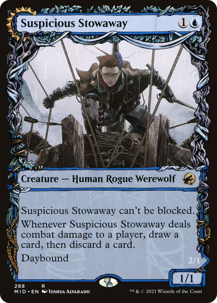 {R} Suspicious Stowaway // Seafaring Werewolf (Showcase Equinox) [Innistrad: Midnight Hunt][MID 288]