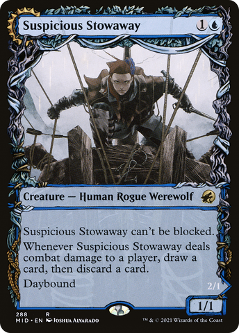 {R} Suspicious Stowaway // Seafaring Werewolf (Showcase Equinox) [Innistrad: Midnight Hunt][MID 288]