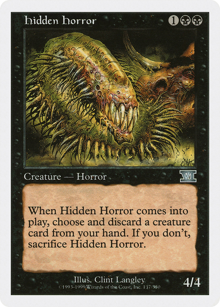 {C} Hidden Horror [Classic Sixth Edition][6ED 137]