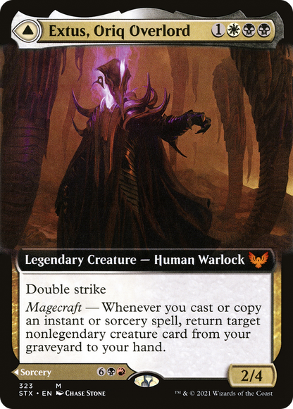 {R} Extus, Oriq Overlord // Awaken the Blood Avatar (Extended Art) [Strixhaven: School of Mages][STX 323]