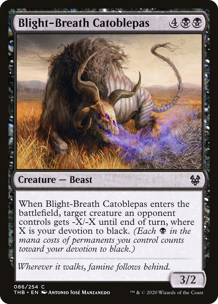 {C} Blight-Breath Catoblepas [Theros Beyond Death][THB 086]