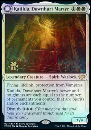 {R} Katilda, Dawnhart Martyr // Katilda's Rising Dawn [Innistrad: Crimson Vow Prerelease Promos][PR VOW 021]