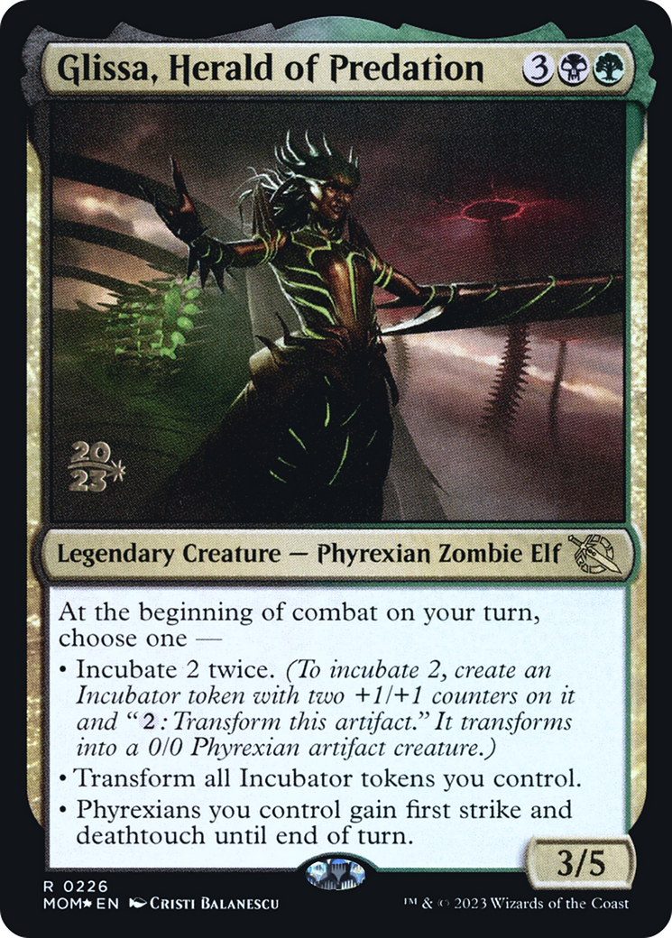 {R} Glissa, Herald of Predation [March of the Machine Prerelease Promos][PR MOM 226]