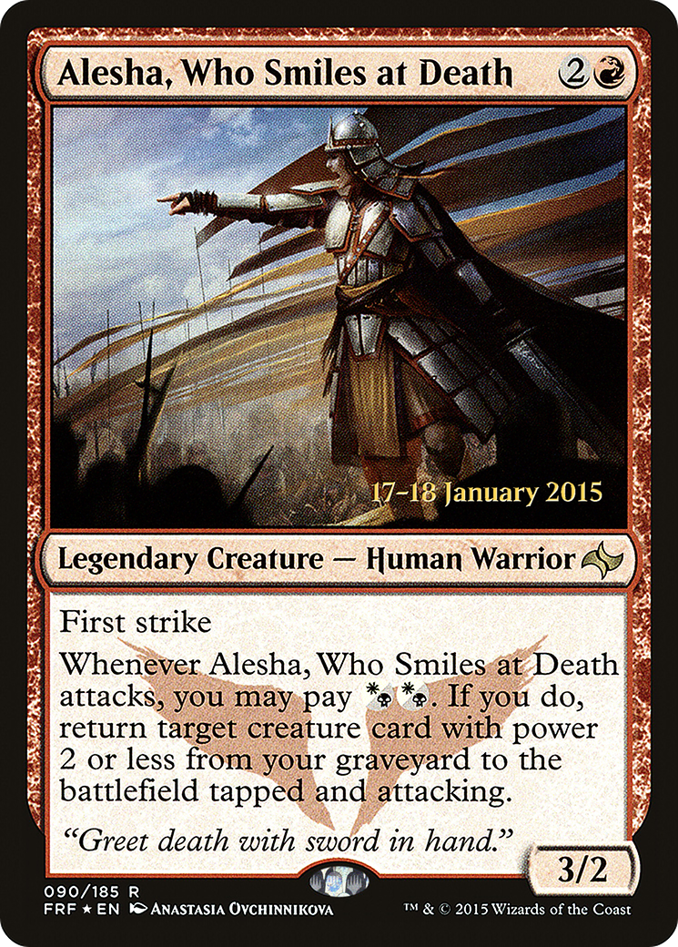 {R} Alesha, Who Smiles at Death [Fate Reforged Prerelease Promos][PR FRF 090] - Misty Mountain Games