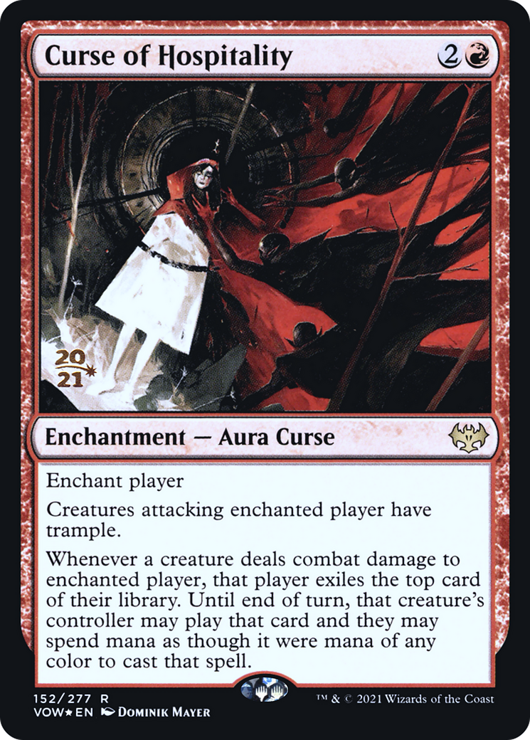 {R} Curse of Hospitality [Innistrad: Crimson Vow Prerelease Promos][PR VOW 152]