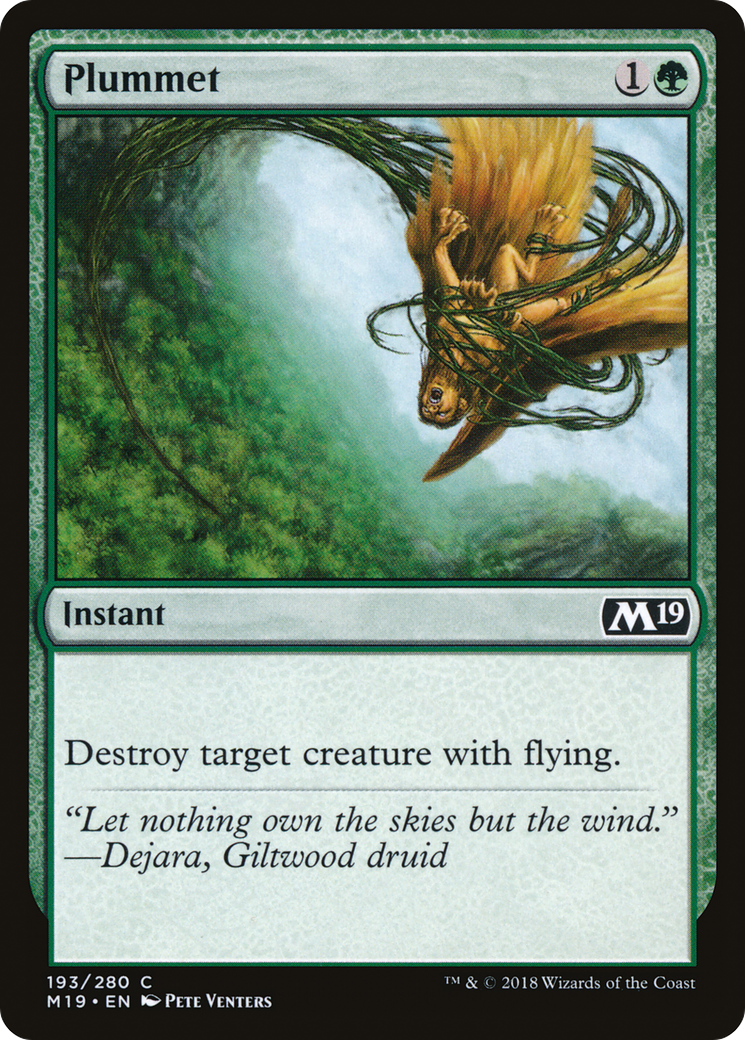 {C} Plummet [Core Set 2019][M19 193]