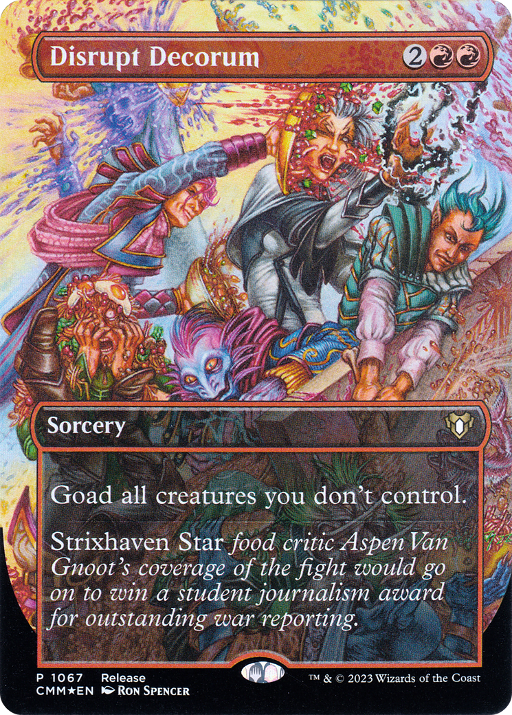 {R} Disrupt Decorum (Borderless Alternate Art) [Commander Masters][CMM 1067]