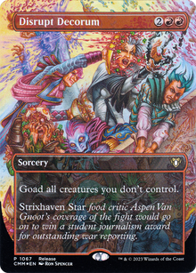 {R} Disrupt Decorum (Borderless Alternate Art) [Commander Masters][CMM 1067]