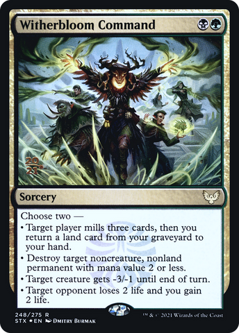 {R} Witherbloom Command [Strixhaven: School of Mages Prerelease Promos][PR STX 248]