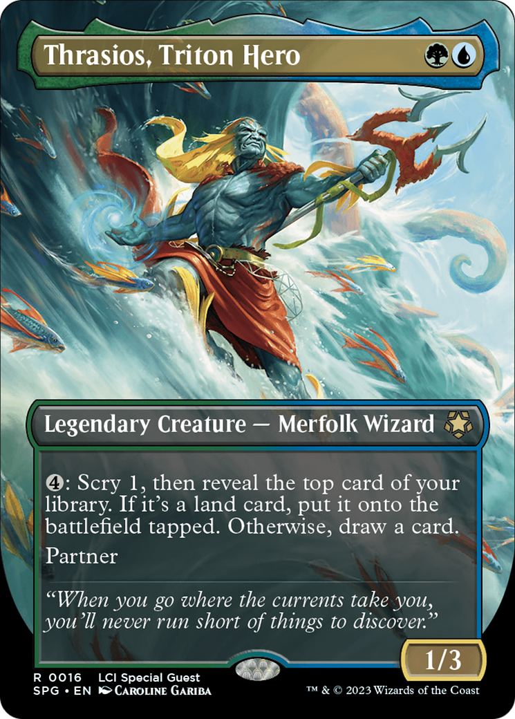 {R} Thrasios, Triton Hero (Borderless) [The Lost Caverns of Ixalan Special Guests][SPG 016]