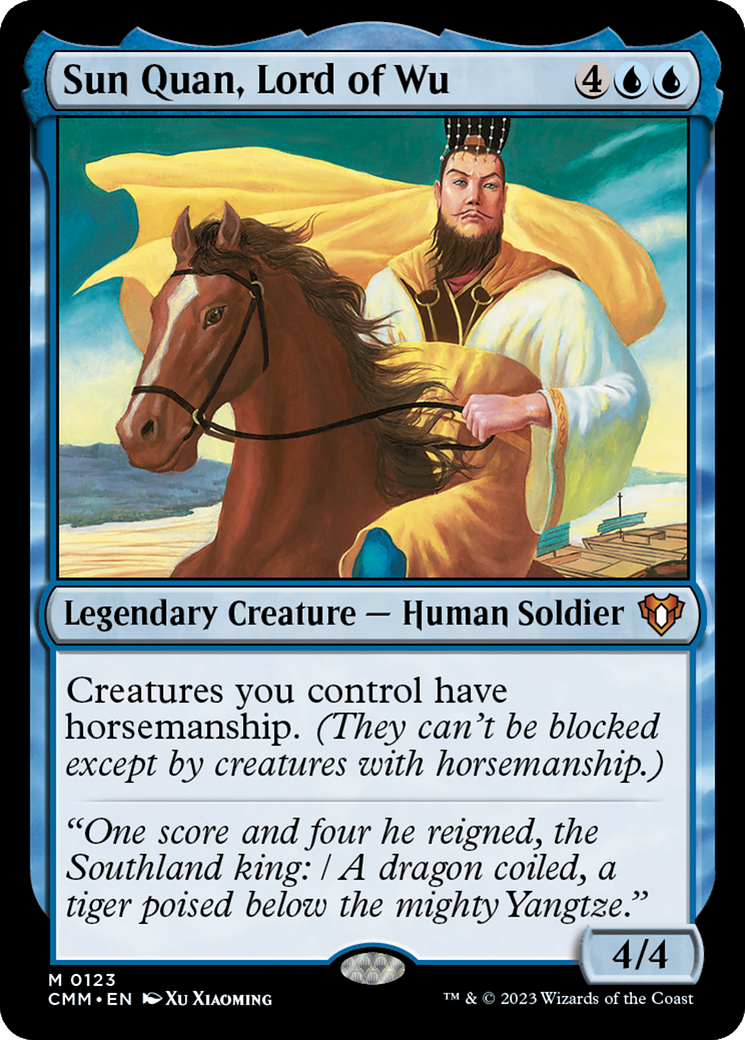 {R} Sun Quan, Lord of Wu [Commander Masters][CMM 123]