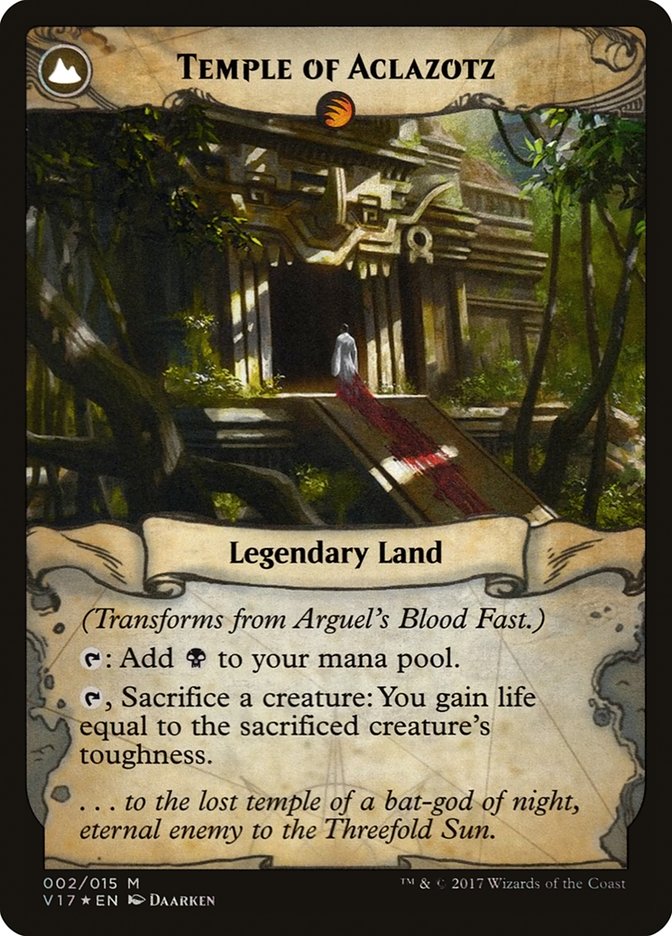 {R} Arguel's Blood Fast // Temple of Aclazotz [From the Vault: Transform][V17 002]