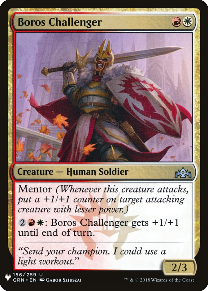 {C} Boros Challenger [Mystery Booster][MB1 GRN 156]