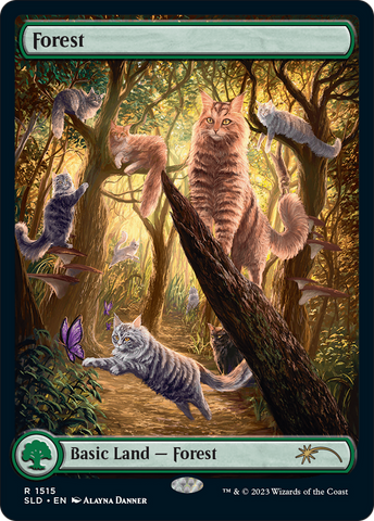 {B} Forest (1515) [Secret Lair Commander Deck: Raining Cats and Dogs][SLD 1515]