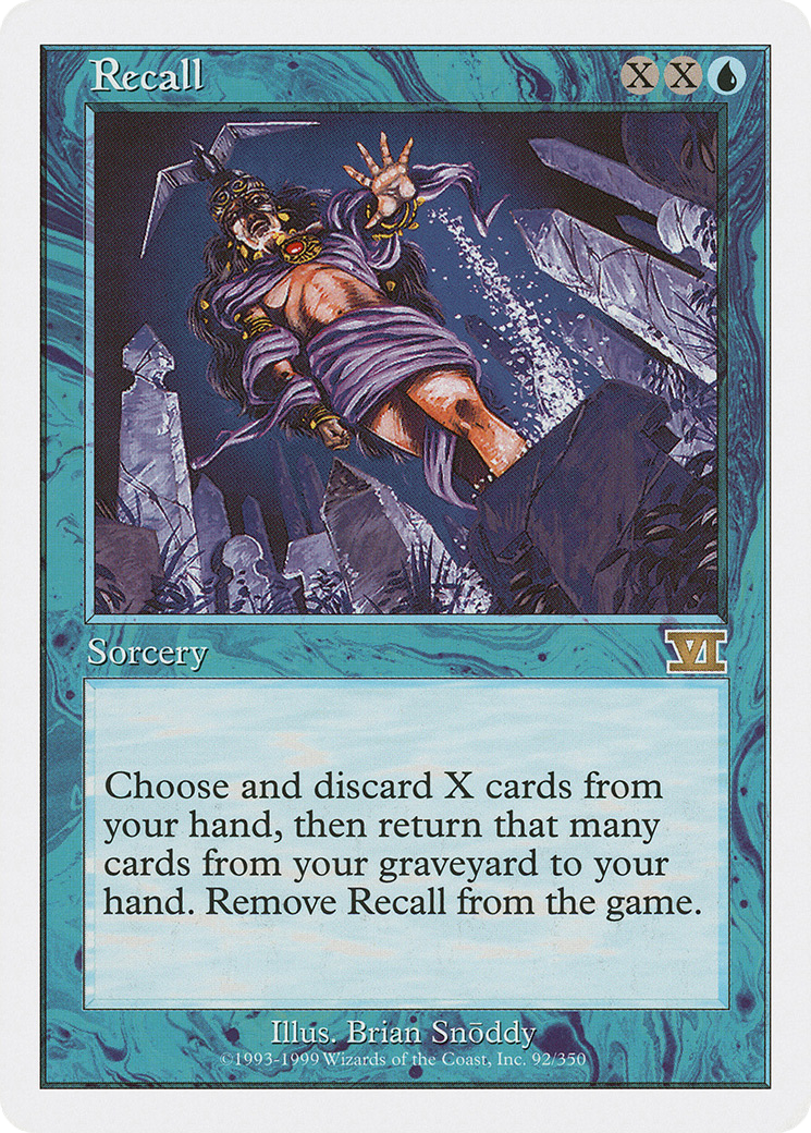 {R} Recall [Classic Sixth Edition][6ED 092]