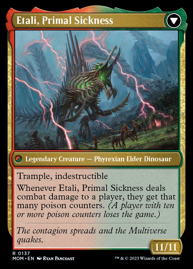 {R} Etali, Primal Conqueror // Etali, Primal Sickness [March of the Machine][MOM 137]