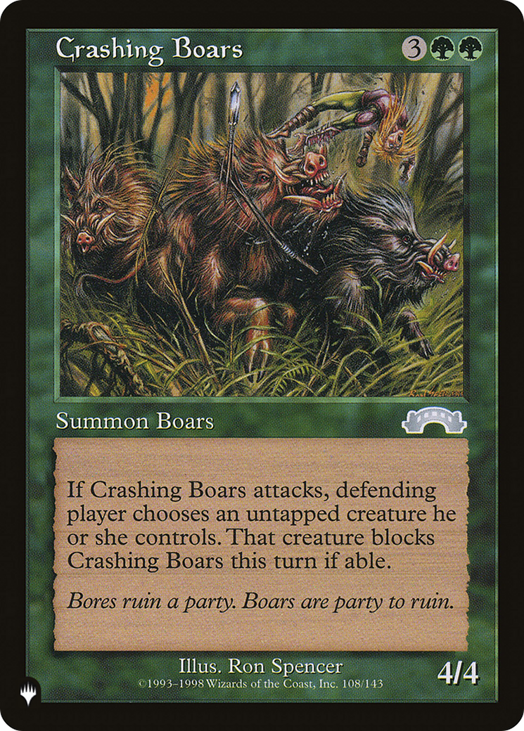 Crashing Boars [LIST 108/143]