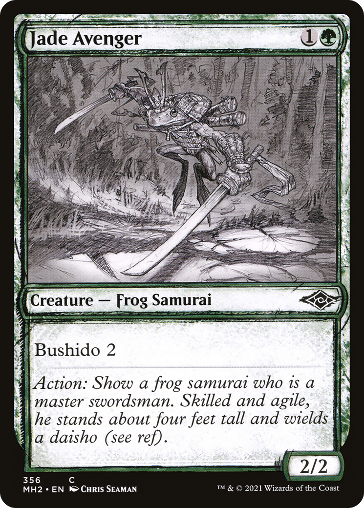 {C} Jade Avenger (Showcase) (Foil): (Showcase) [Modern Horizons 2] [MH2 356]