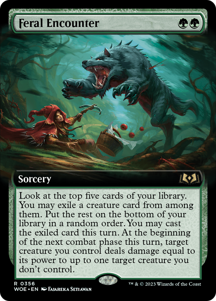 {@R} Feral Encounter (Extended Art) [Wilds of Eldraine][WOE 356]