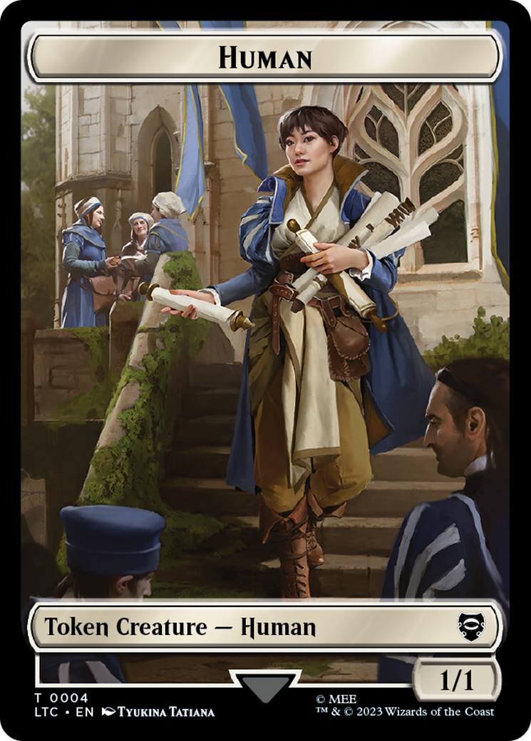 {T} Human Knight // Human Double-Sided Token [The Lord of the Rings: Tales of Middle-Earth Commander Tokens][TLTC 9//4]