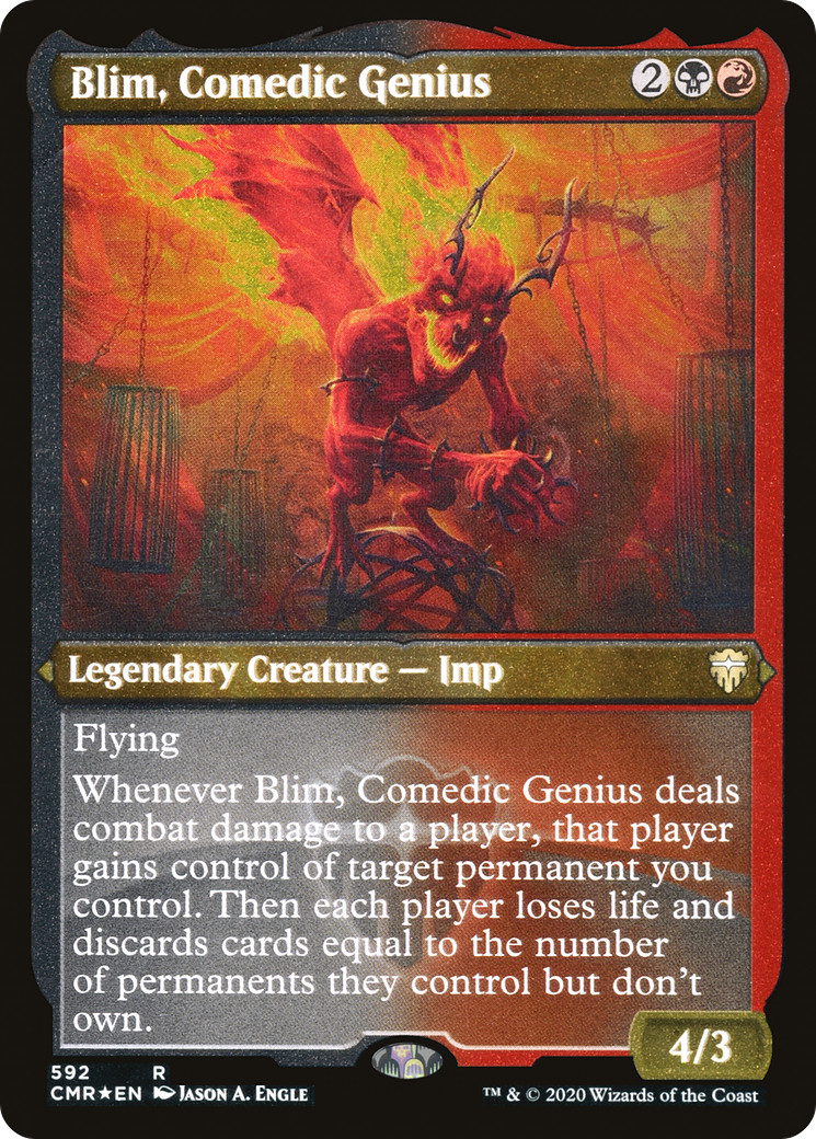 {R} Blim, Comedic Genius (Etched) [Commander Legends][CMR 592]