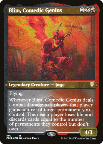 {R} Blim, Comedic Genius (Etched) [Commander Legends][CMR 592]