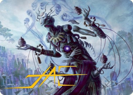 {A} Myojin of Grim Betrayal Art Card (Gold-Stamped Signature) [Kamigawa: Neon Dynasty Art Series][GS ANEO 009]