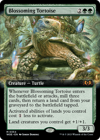 {@R} Blossoming Tortoise (Extended Art) [Wilds of Eldraine][WOE 354]