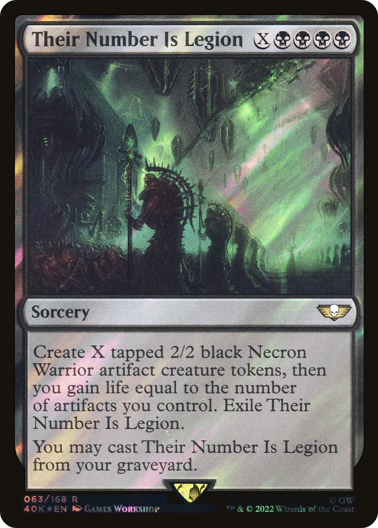 {R} Their Number Is Legion (Surge Foil) [Universes Beyond: Warhammer 40,000][SF 40K 063]