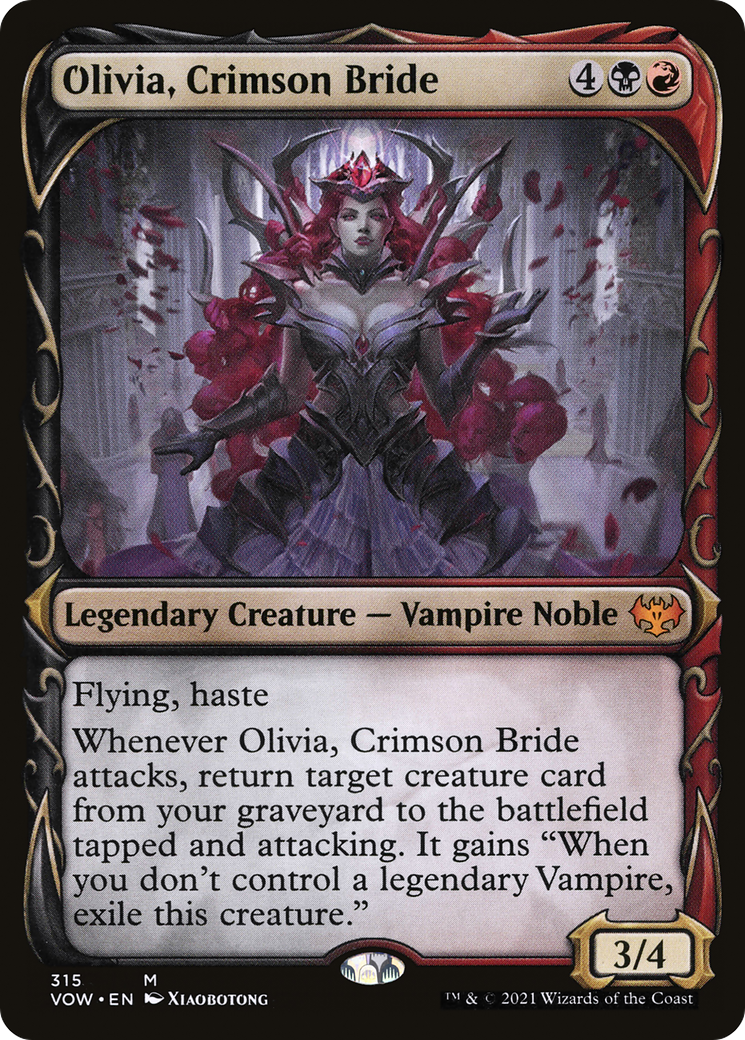 {R} Olivia, Crimson Bride (Showcase Fang Frame) [Innistrad: Crimson Vow][VOW 315]