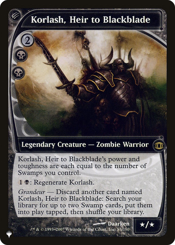 Korlash, Heir to Blackblade [LIST 87/180]