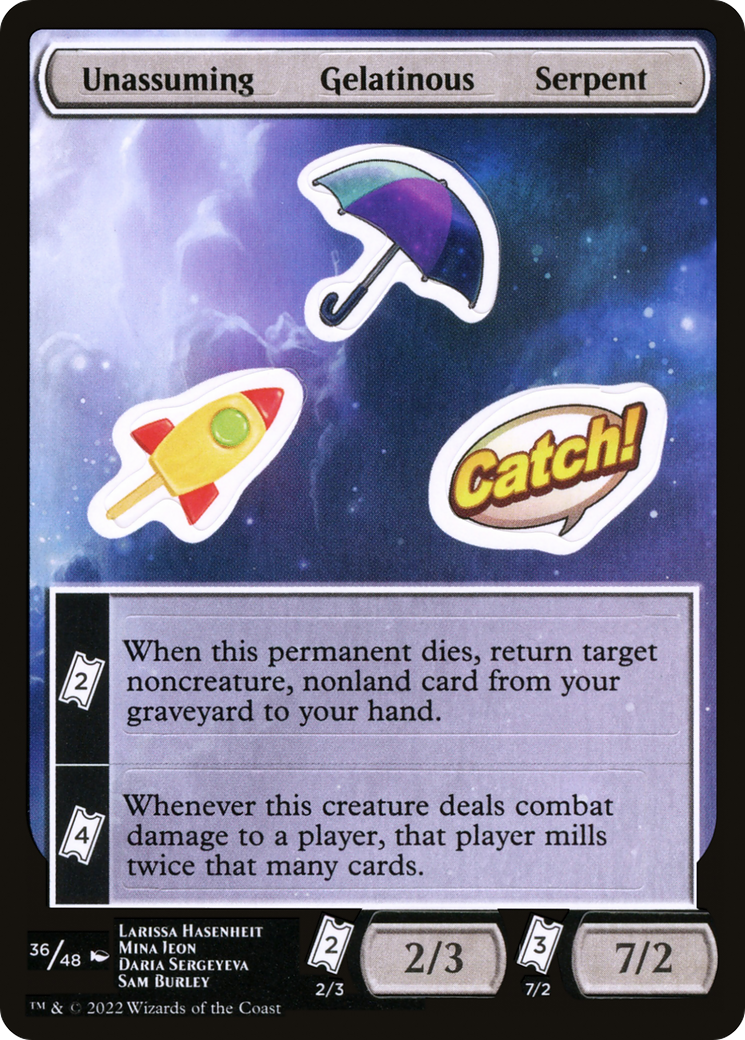 {C} Unassuming Gelatinous Serpent [Unfinity Stickers][SUNF 036]