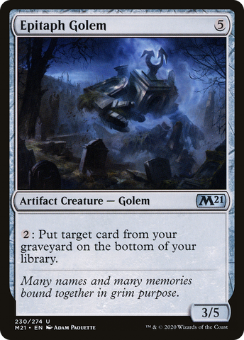 {C} Epitaph Golem [Core Set 2021][M21 230]