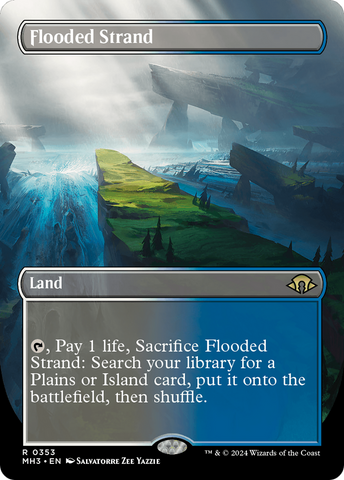 {R} Flooded Strand (Borderless) [Modern Horizons 3][MH3 353]