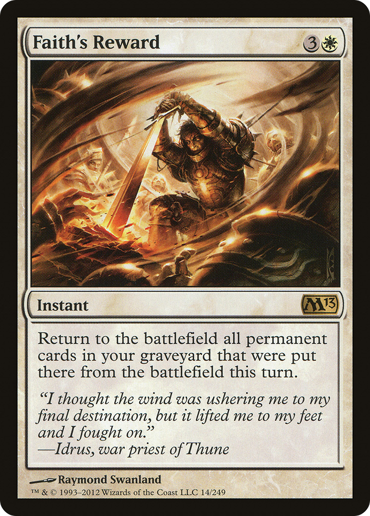{R} Faith's Reward [Magic 2013][M13 014]
