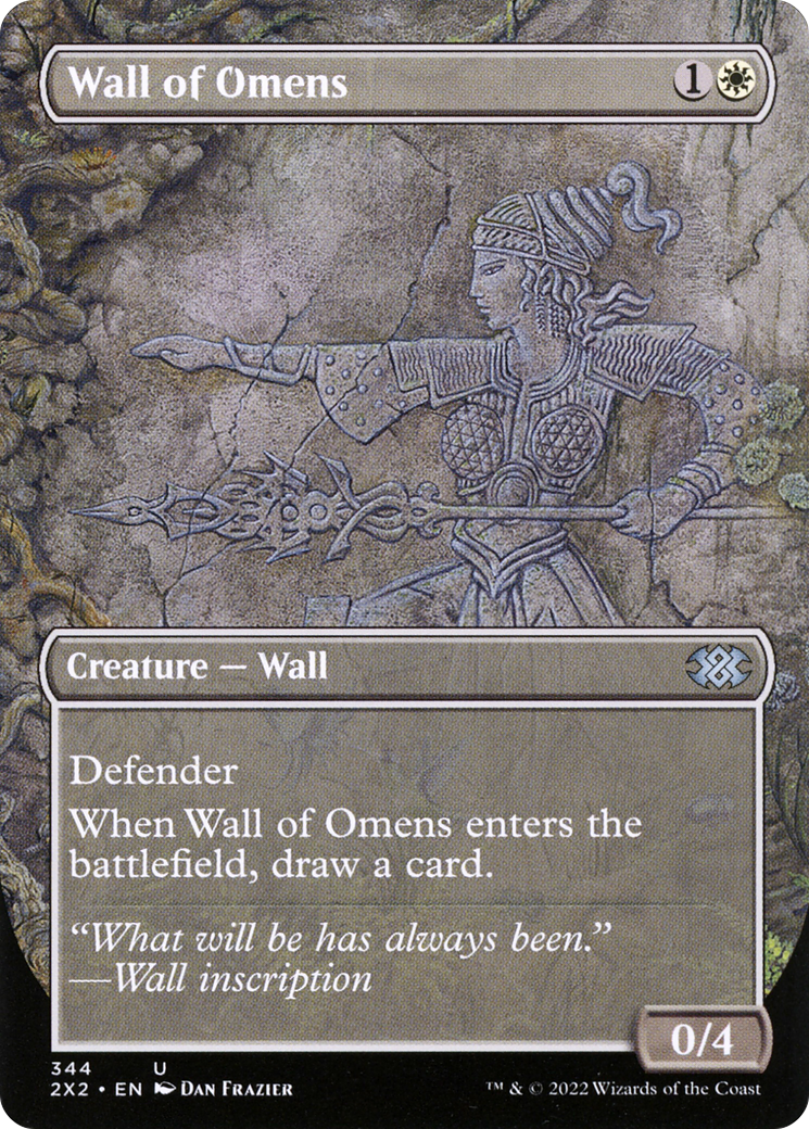 {C} Wall of Omens (Borderless Alternate Art) [Double Masters 2022][2X2 344]