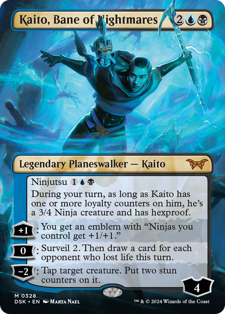 {@R} Kaito, Bane of Nightmares (Borderless) [Duskmourn: House of Horror][DSK 328]