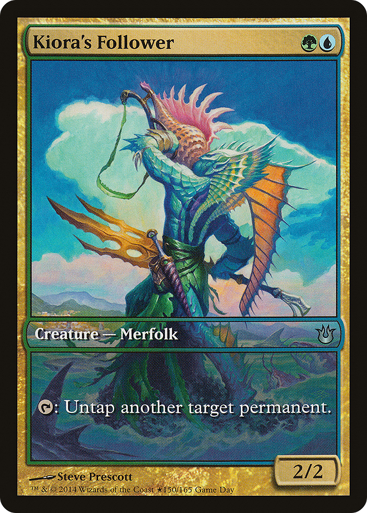 {C} Kiora's Follower (Game Day) [Born of the Gods Promos][PA BNG 150]