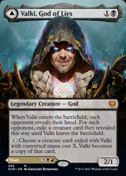 {R} Valki, God of Lies // Tibalt, Cosmic Impostor (Borderless) [Kaldheim][KHM 286]