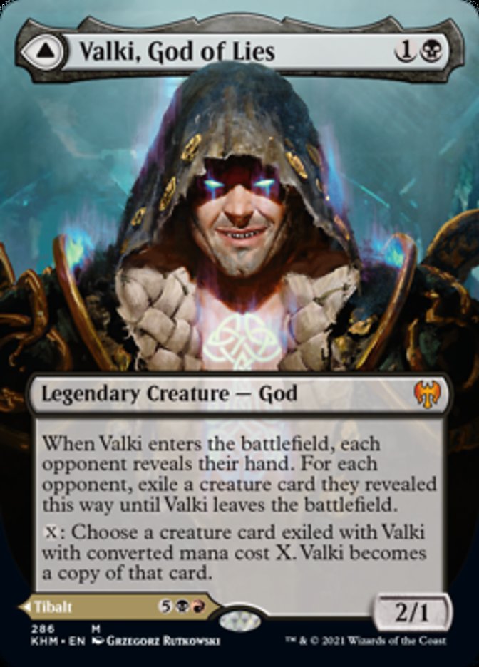 {R} Valki, God of Lies // Tibalt, Cosmic Impostor (Borderless) [Kaldheim][KHM 286]