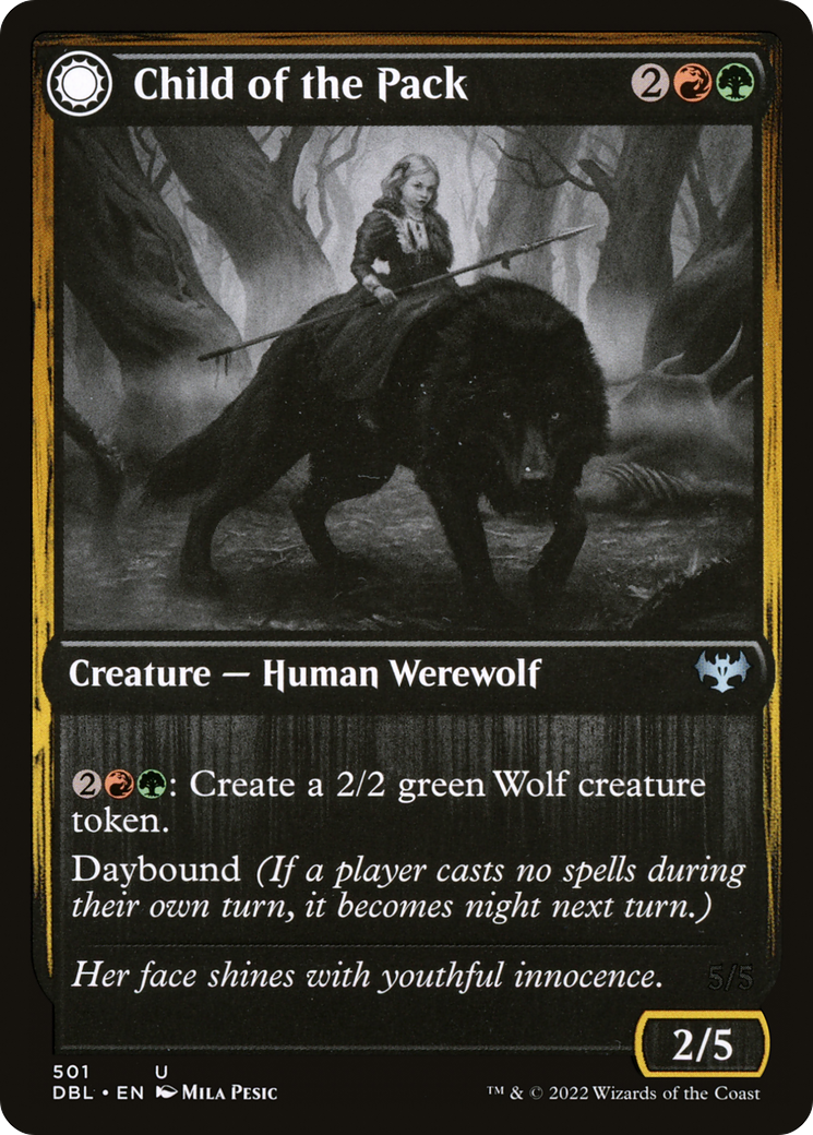 {C} Child of the Pack // Savage Packmate [Innistrad: Double Feature][DBL 501]