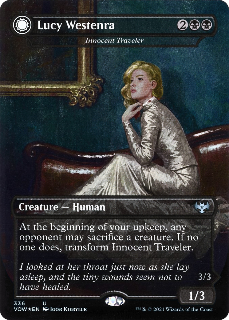 {C} Innocent Traveler // Malicious Invader - Lucy Westenra // Lucy, Arisen Vampire [Innistrad: Crimson Vow][VOW 336]
