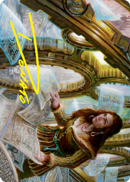 {A} Cartographer's Survey Art Card (Gold-Stamped Signature) [Innistrad: Crimson Vow Art Series][GS AVOW 051]