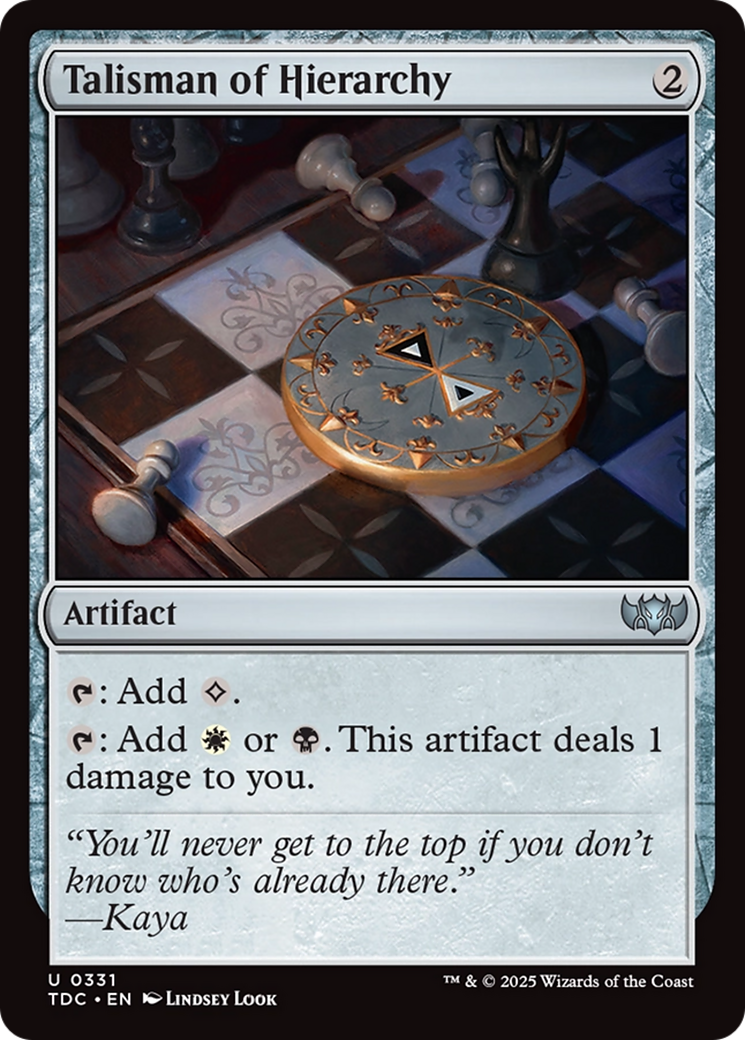 {C} Talisman of Hierarchy [Tarkir: Dragonstorm Commander][TDC 331]