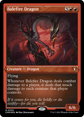 {R} Balefire Dragon (Foil Etched) [Commander Masters][CMM 530]