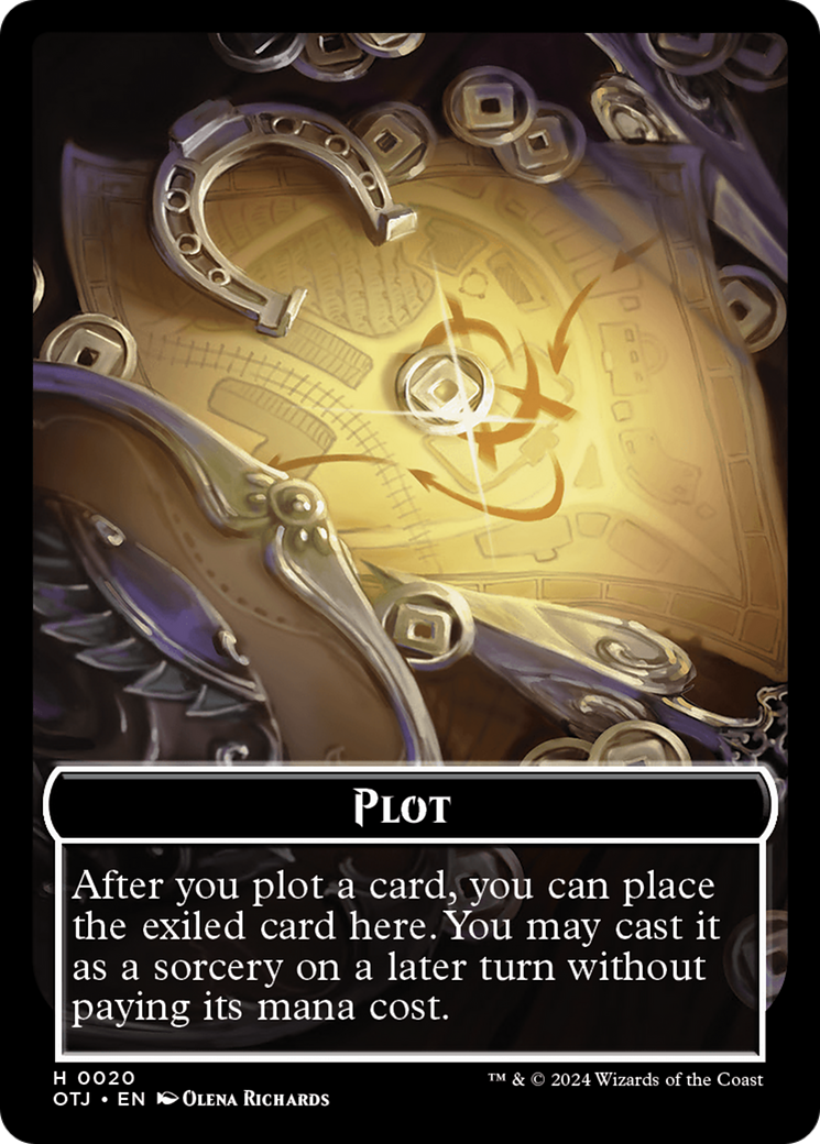 {T} Treasure // Plot Double-Sided Token [Outlaws of Thunder Junction Tokens][TOTJ 18//20]
