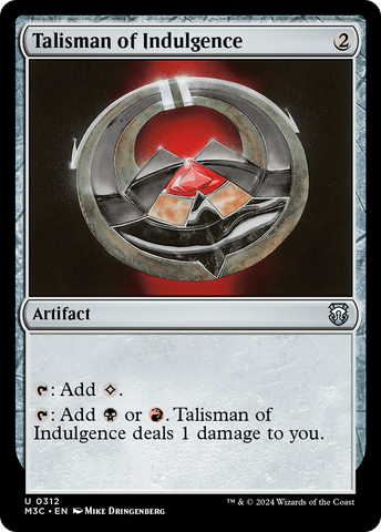 {C} Talisman of Indulgence [Modern Horizons 3 Commander][M3C 312]